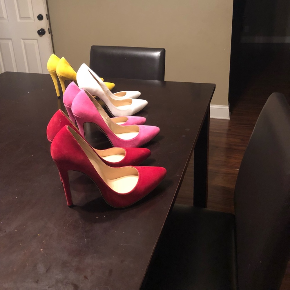 Bundle of 4 pairs of size 36 high arch heels